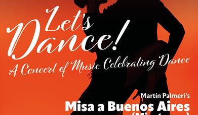 Concert poster "Let's Dance!" showing tango couple