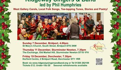 Group of singers and musicians in performance