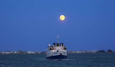 Solent Scene with the moon