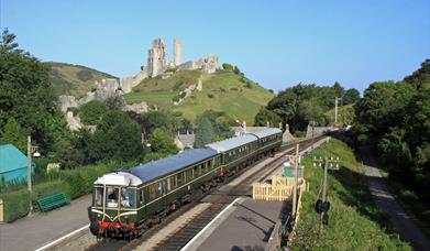 Swanage Railway at Corfe Castle Station - photo taken by Andrew P.M. Wright