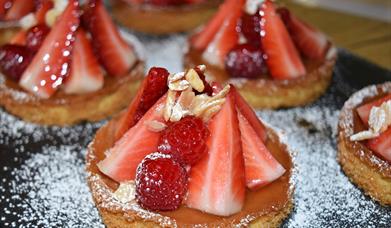Patisserie range with fruit and nuts