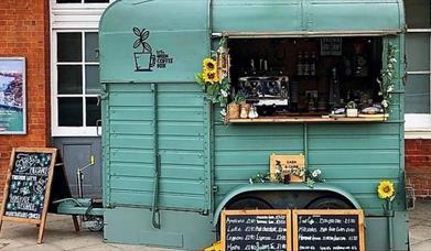 Little Green Coffee Box at Bourneouth Train Station, Dorset