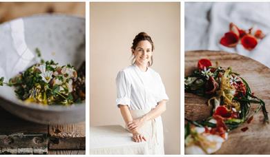 Photo of dishes at Robin Wylde and the chef Harriet Mansell