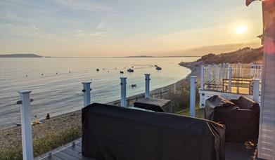 View of Ringstead beach from pitch 29