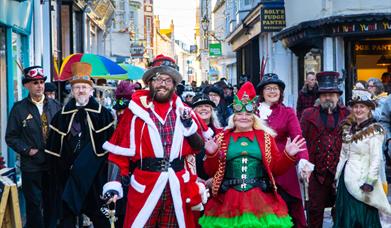 Steampunkers in Weymouth Town Centre