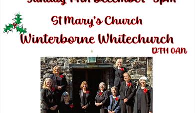 Nine ladies in concert attire