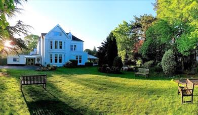 View of the The Greenhouse from the front lawn