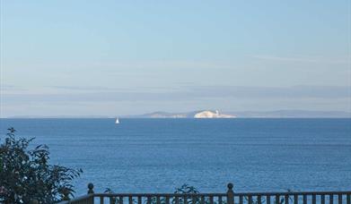 View from Bella Vista B&B in Swanage towards the Isle of Wight.