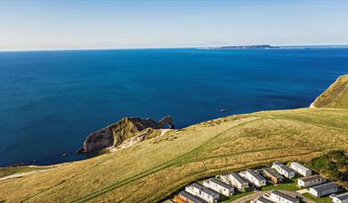 Durdle Door Holiday Park overlooking Durdle Door Beach