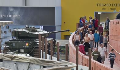 Visitors at the Tank Museum in Dorset