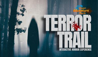 Text: Terror Trail, Immersive Horror Experience