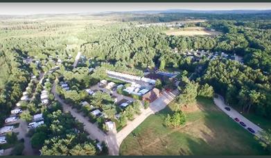 Wareham Forest Tourist Park aerial view