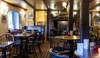 The restaurant at the Brace of Pheasants pub in Dorset