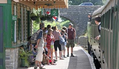 Swanage Railway at Harmans Cross station - photo taken by Andrew P.M. Wright