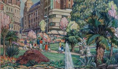 painting of bournemouth gardens