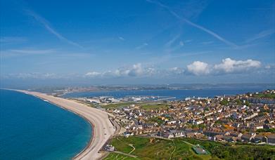 View of Fortuneswell and Chesil Cove on the Isle of Portland in Dorset - photo courtesy of Peter Van Allen