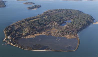 Brownsea Island from the air.